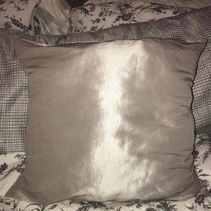 Decorative Silver Metallic Pillow